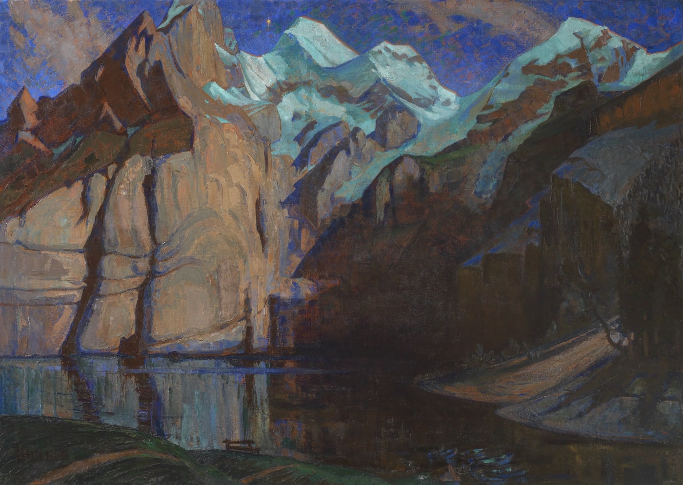 Hilda Marion Hechle (1886-1939), Nocturne des Alpes