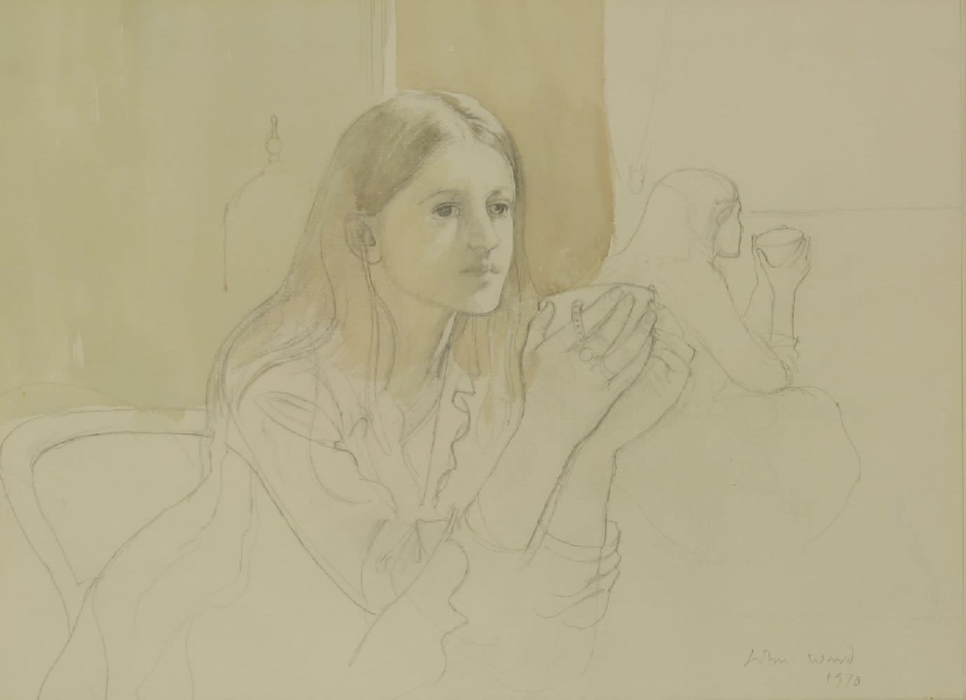 John Ward (1917-2007), Girl with Teacup