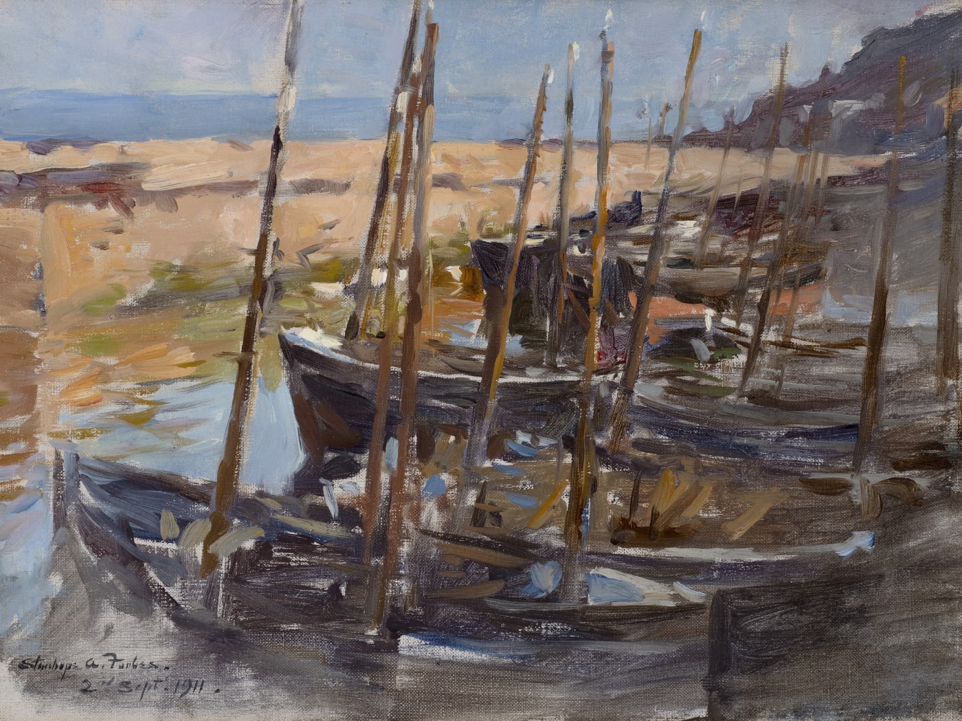 Alexander Stanhope Forbes (1857-1947), A Sketch, Mousehole Harbour, Cornwall