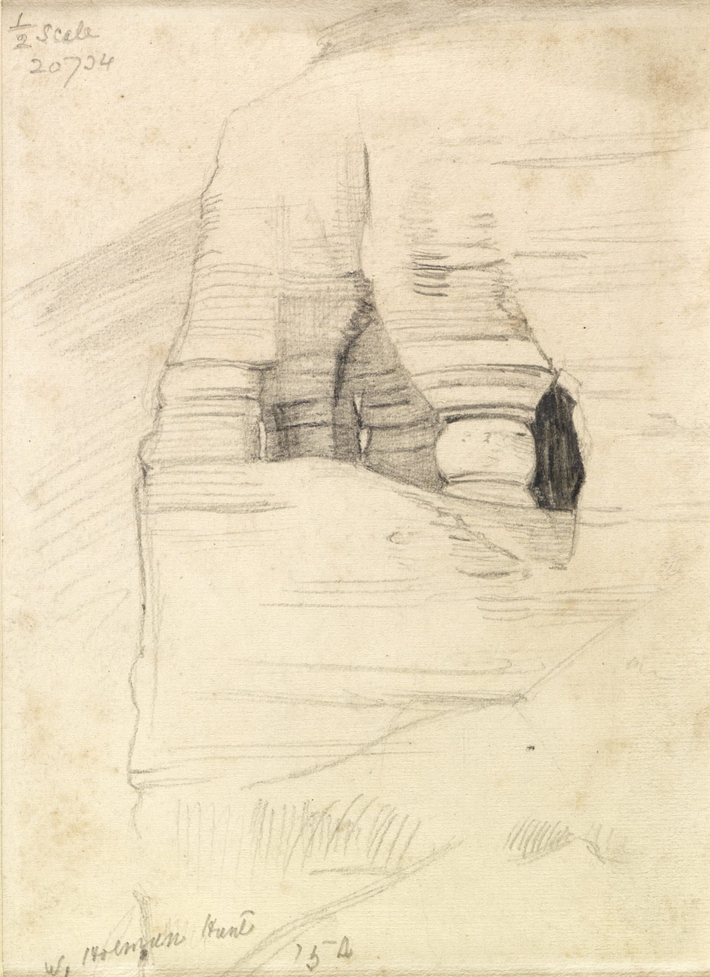 William Holman Hunt (1827-1910), Rocks at Wady Zuara, the Dead Sea