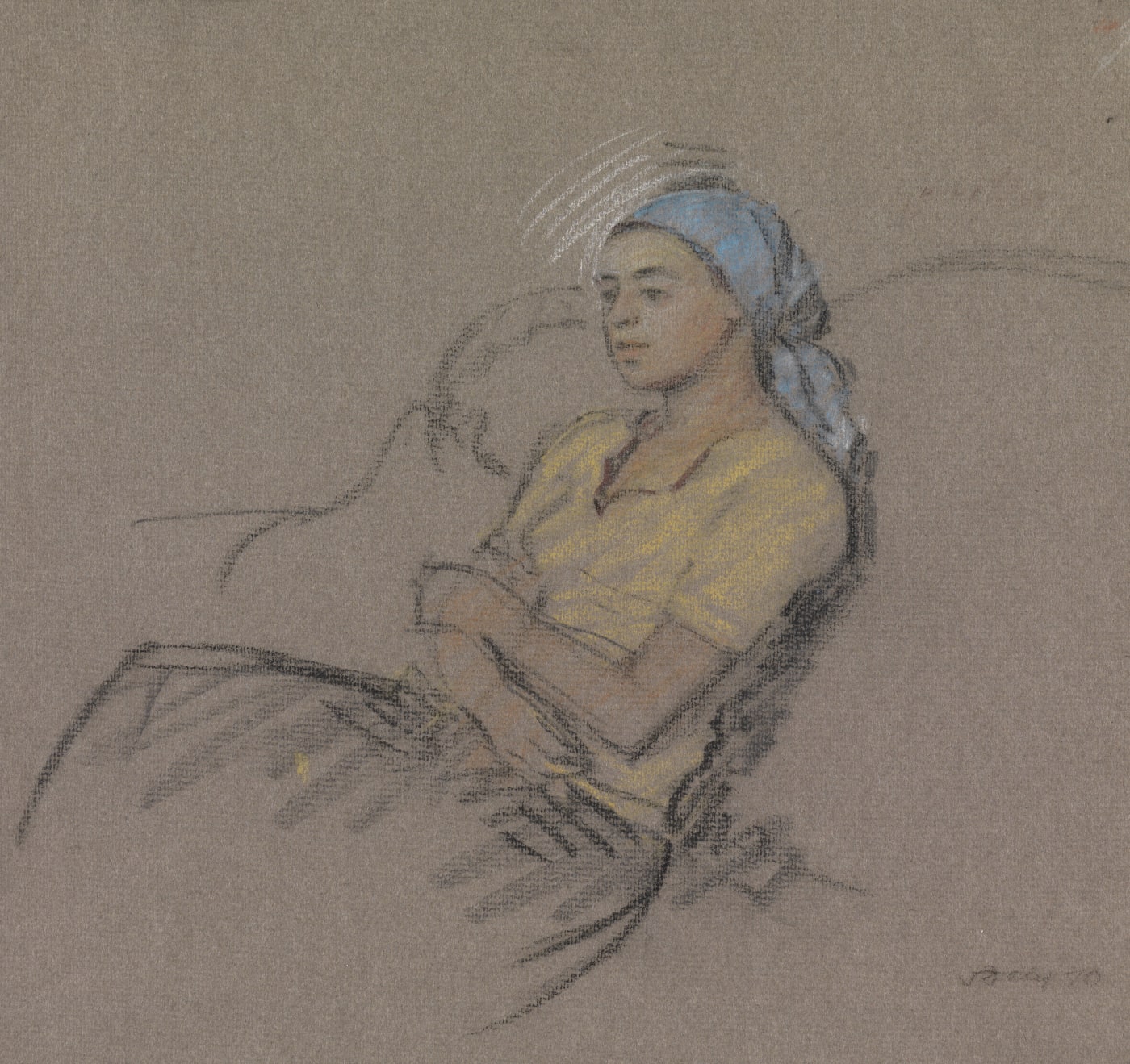 Jehan Emile Daly (1918-2001), A Seated Girl