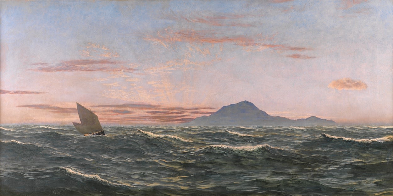 John Brett (1831-1902), Sunset off Lundy Island