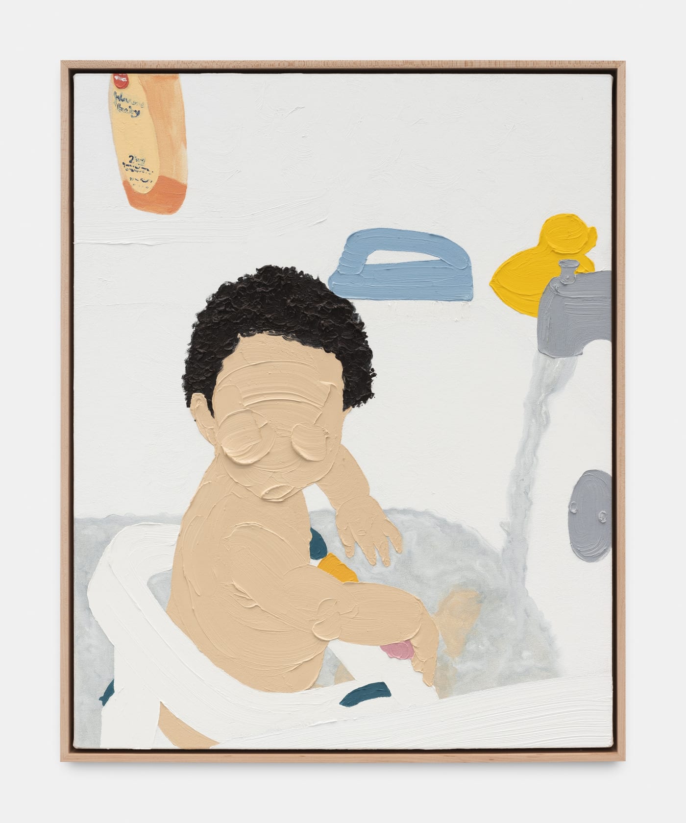 Shaina McCoy Jojo's Bath Time, 2023 Oil on canvas 76.2 x 61 cm. 30 x 24 in.