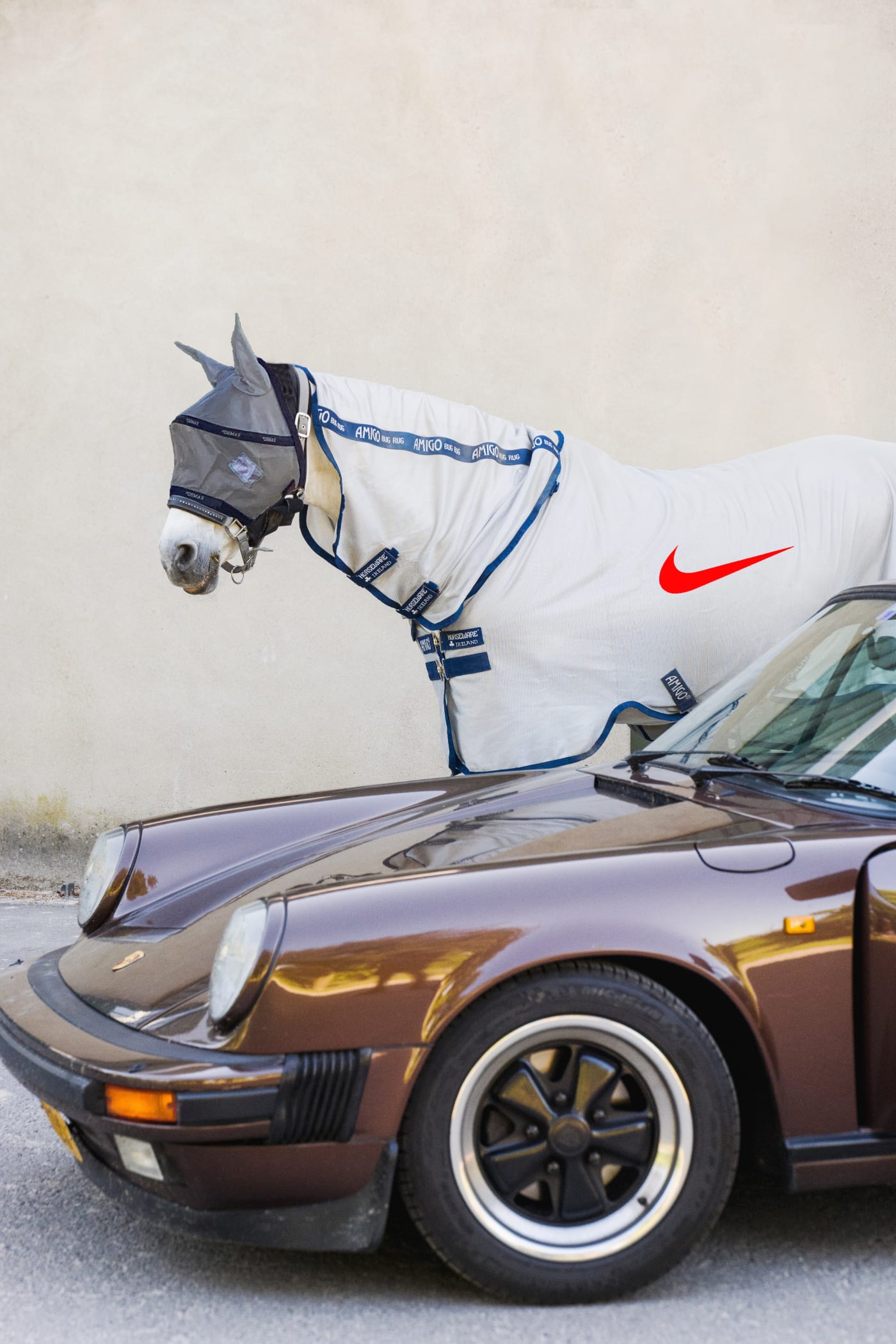 Julien Boudet Cheval Masqué Nike, 2020 Archival Pigment Print 150 x 100 cm. 59 x 39 in.