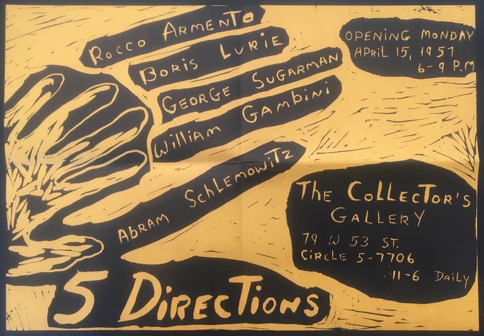 5 Directions, Rocco Armento, Boris Lurie, George Sugarman, William Gambini, Abram Schlemowitz