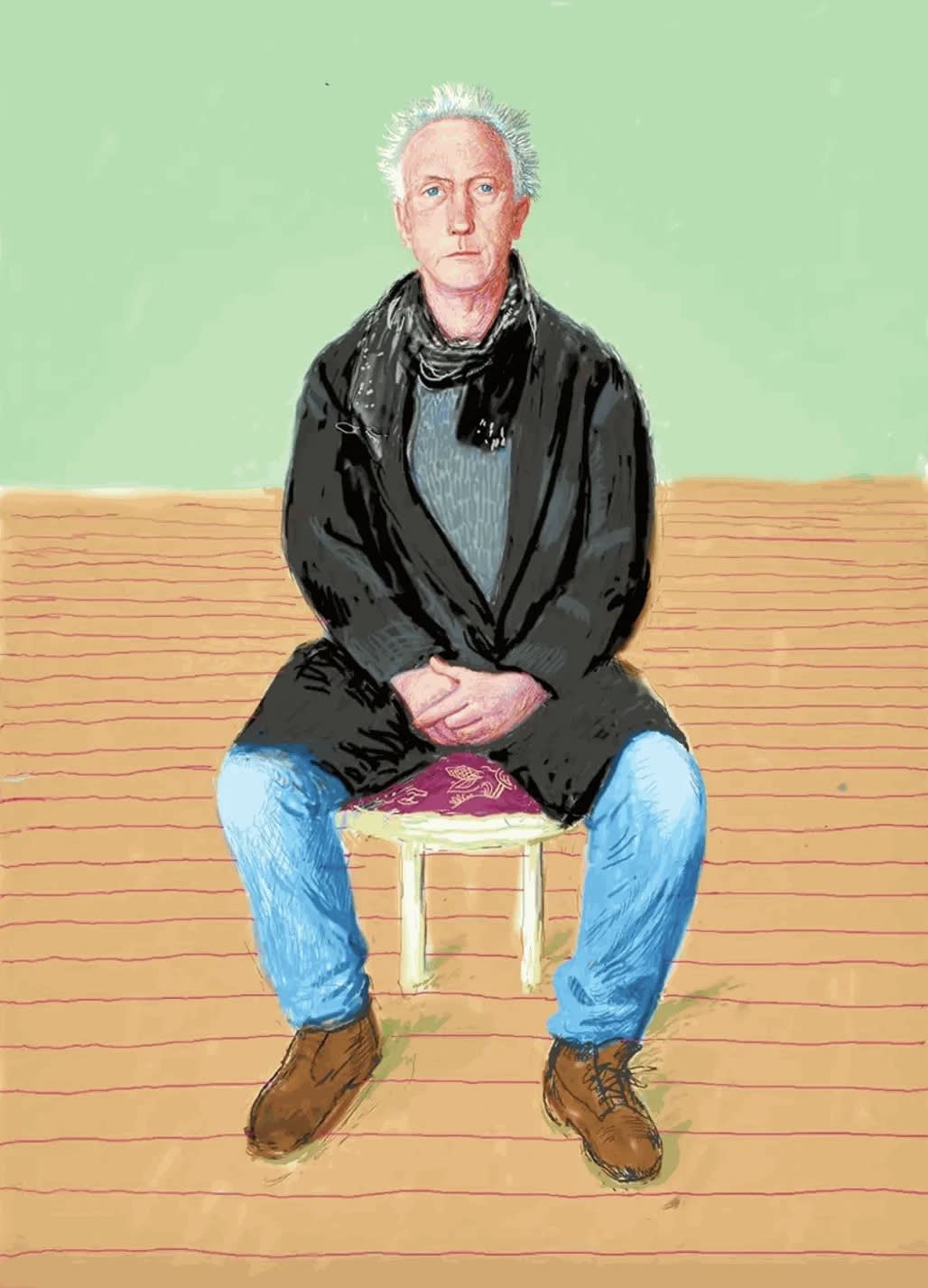 Buy or sell David Hockney, Maurice Payne, computer portrait, 1989