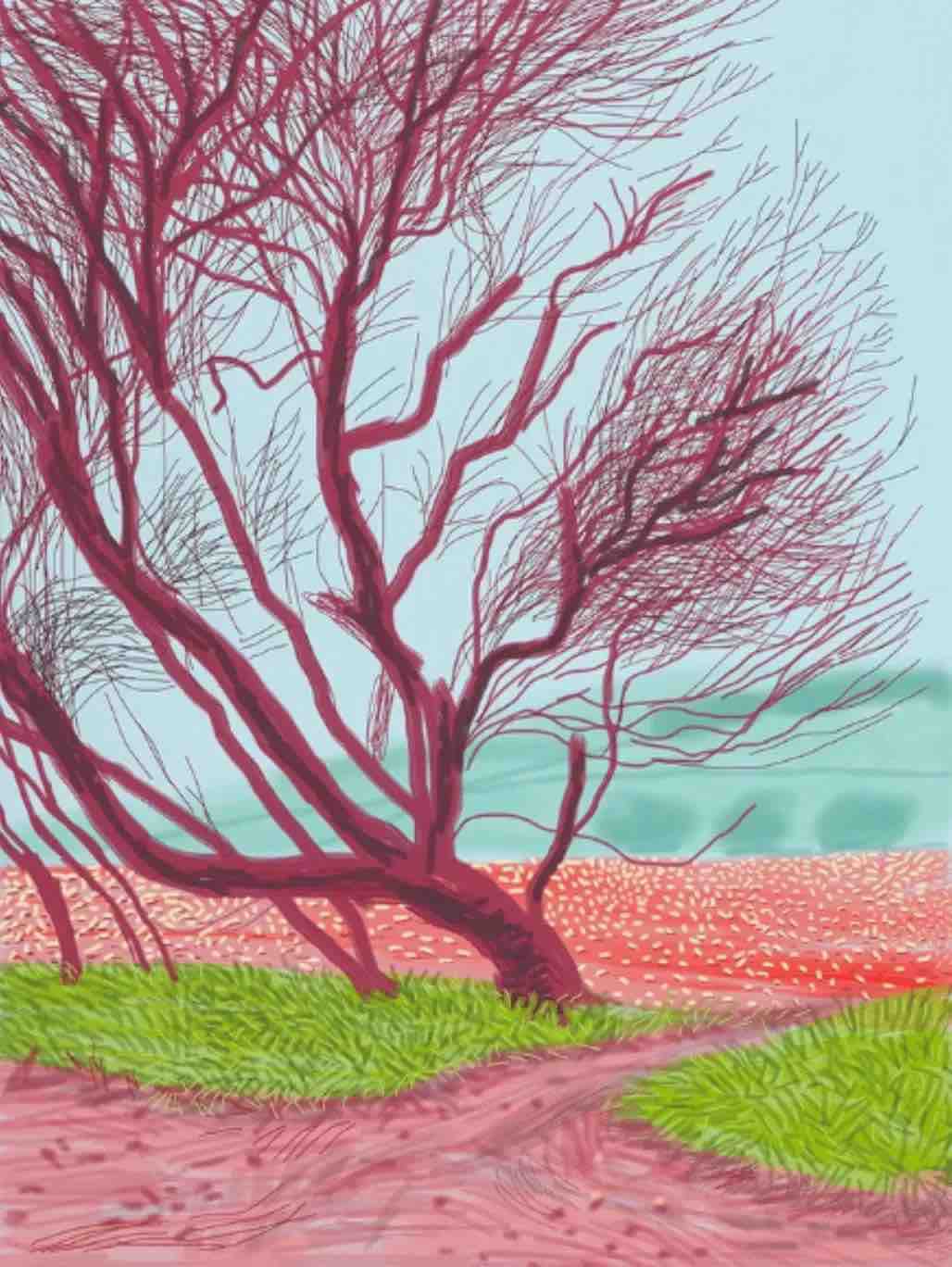 David Hockney, The Arrival of Spring in Woldgate, East Yorkshire, 18 March 2011