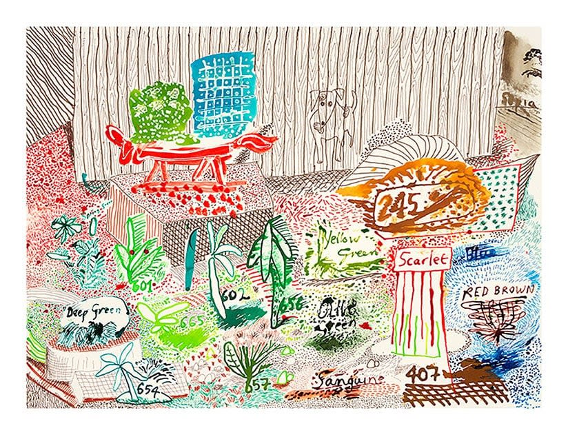 David Hockney, My Normandy, Ink Test