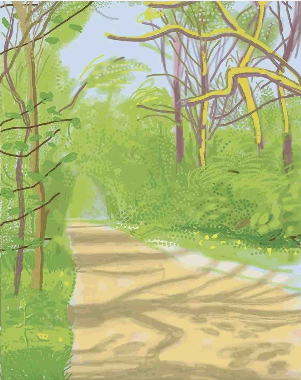 Buy or sell David Hockney, The Arrival of Spring in Woldgate, East Yorkshire, 25 April 2011, iPad drawing