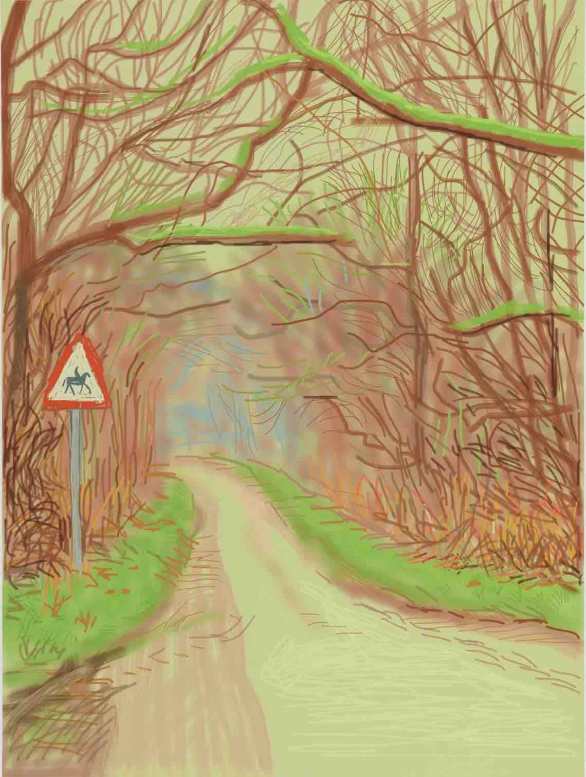 David Hockney, The Arrival of Spring in Woldgate, East Yorkshire, 14 March 2011