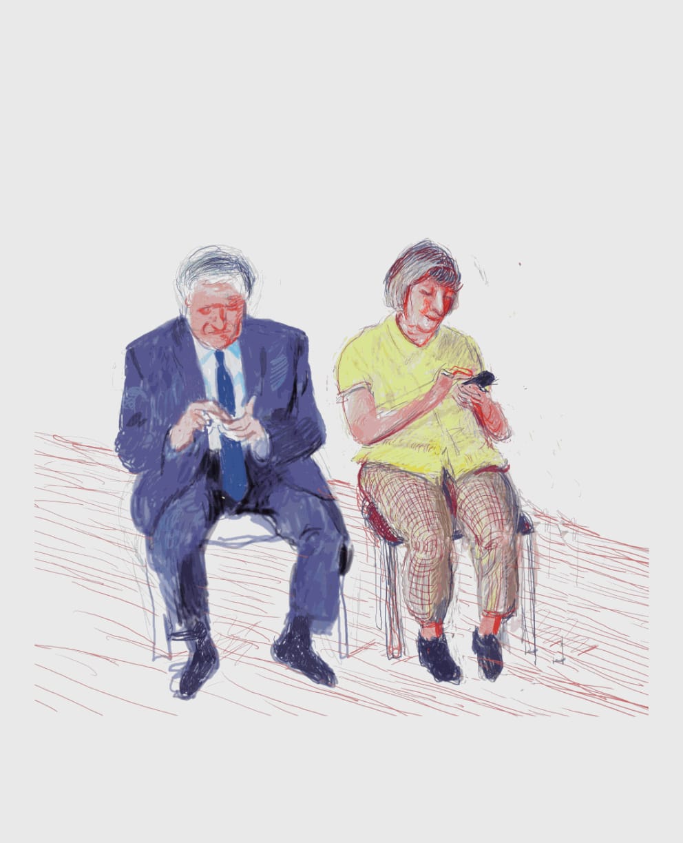 Buy or sell David Hockney, Paul and Margaret Hockney, computer portrait, 1989