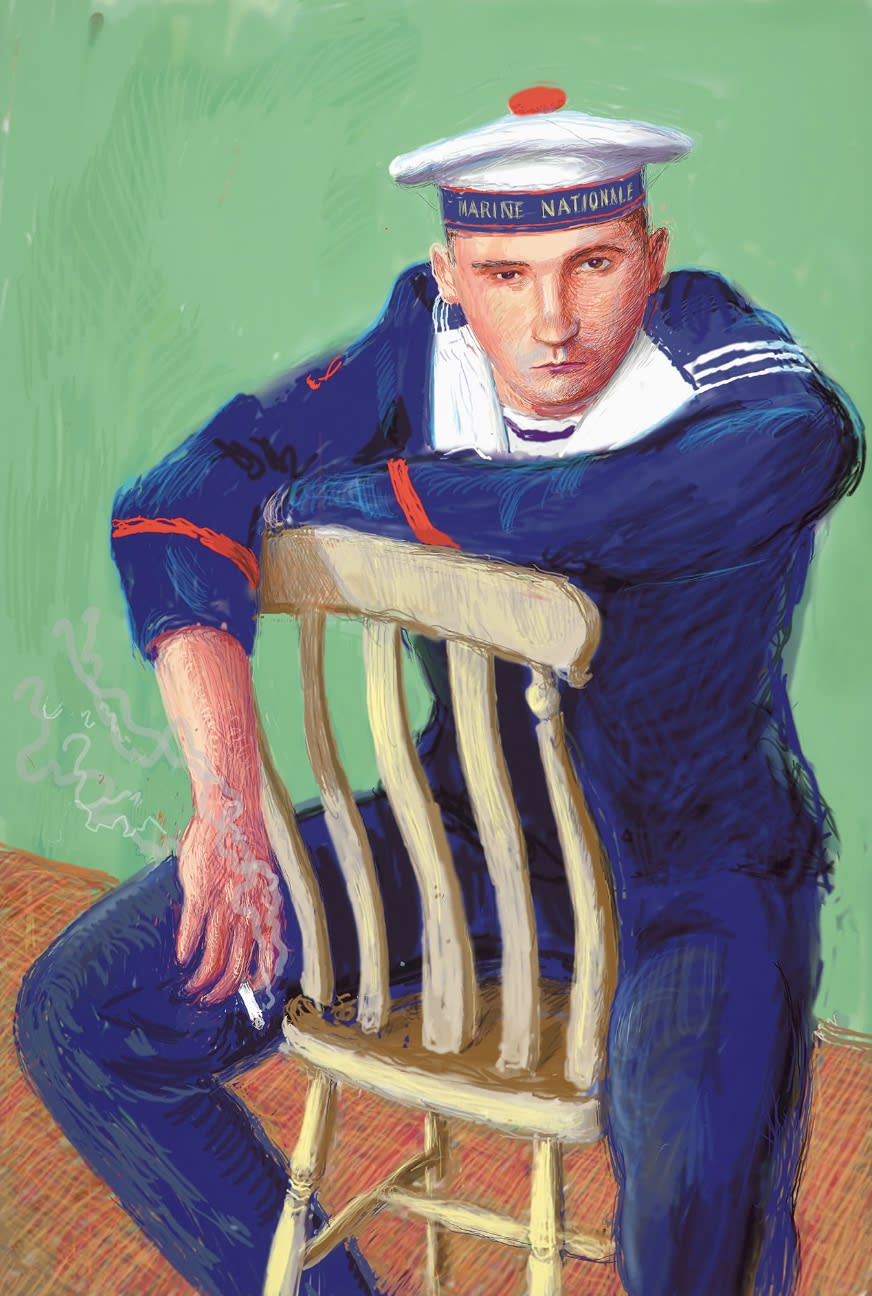 Buy or sell David Hockney, Matelot Kevin Druez 2, computer portrait, 1989
