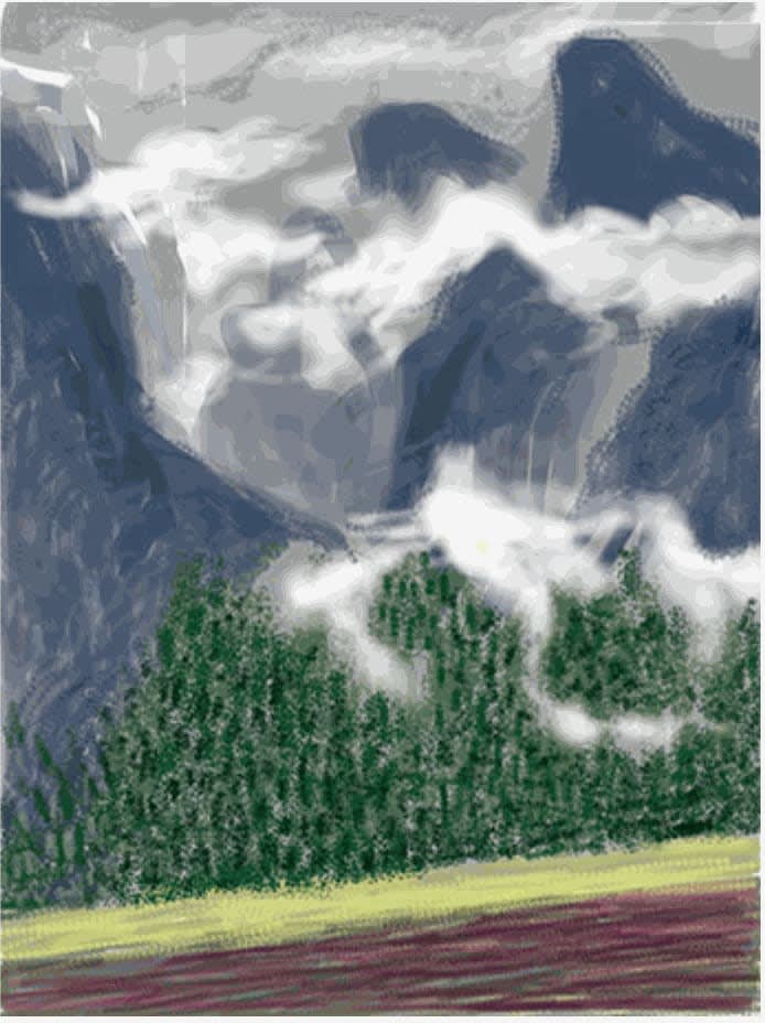 Buy or sell David Hockney, Yosemite II, October 5, 2011, iPad drawing