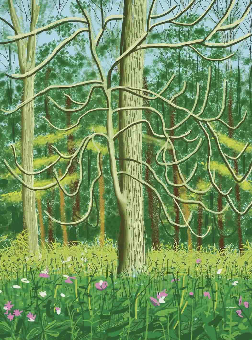 David Hockney, The Arrival of Spring in Woldgate, East Yorkshire, Large 4 May 2011