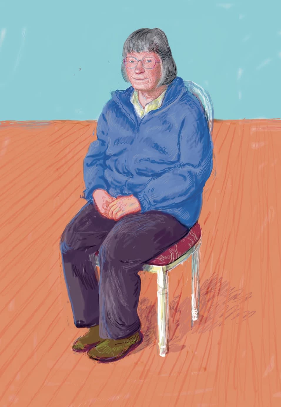 Buy or sell David Hockney, Margaret Hockney, computer portrait, 1989