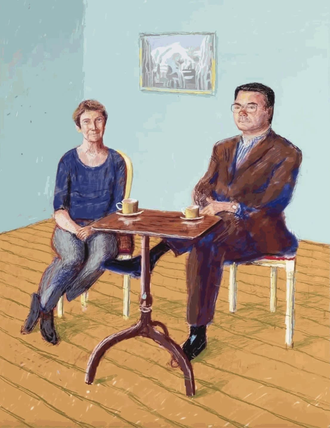 Buy or sell David Hockney, Michele and John Spike, computer portrait, 1989