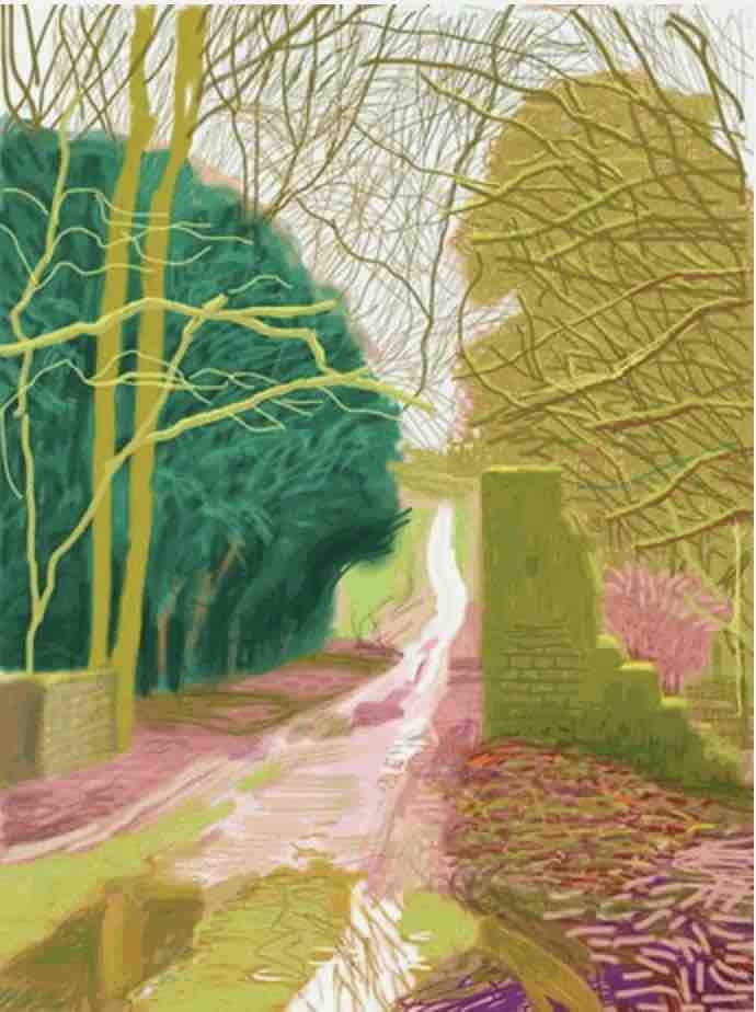 Buy or sell David Hockney, The Arrival of Spring in Woldgate, East Yorkshire, 29 January 2011, iPad drawing