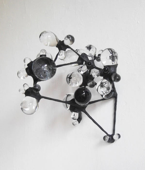 Graham Caldwell Opth, 2009 solid glass, steel, epoxy 14 x 12 x 12 in