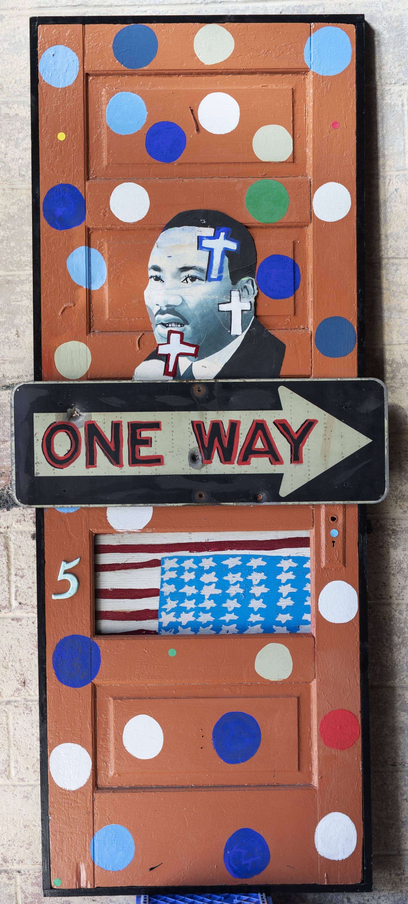 Tyree Guyton No way, 2004 Wood, metal, plywood, acrylic, and paper 83 1/2 x 36 x 1 3/4 in