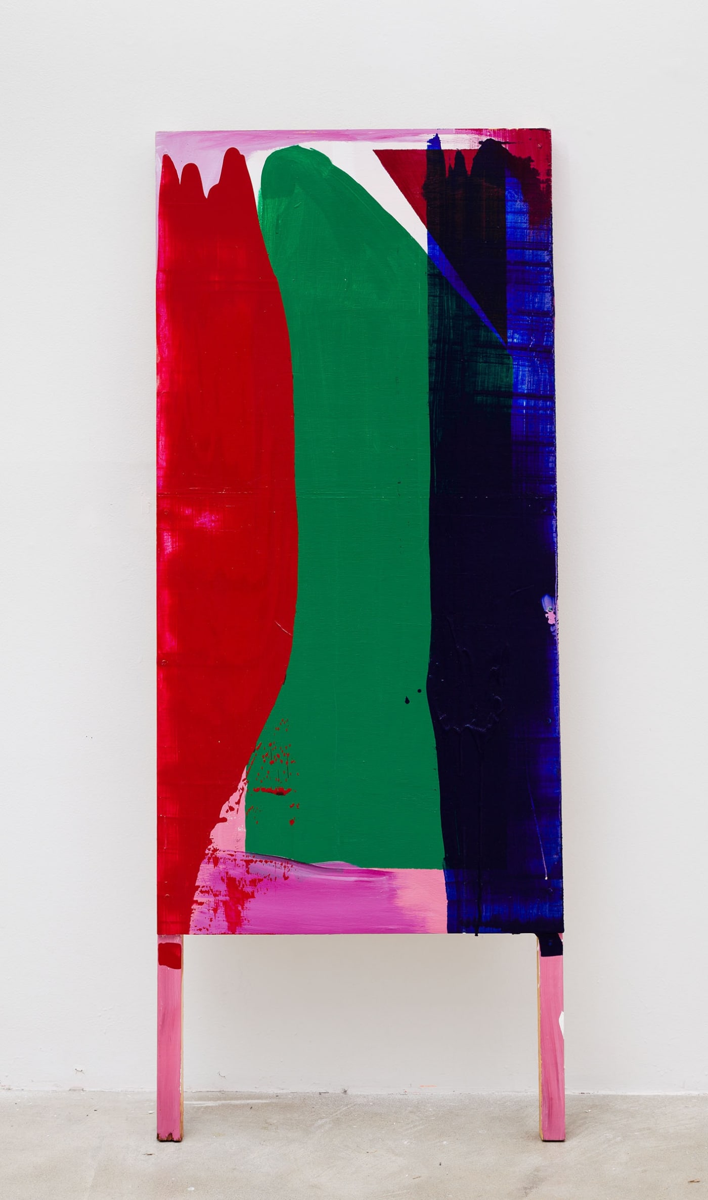 Bill Adams Red Green Blue, 2013 acrylic, wood 60 x 24 x 1 3/4 inches