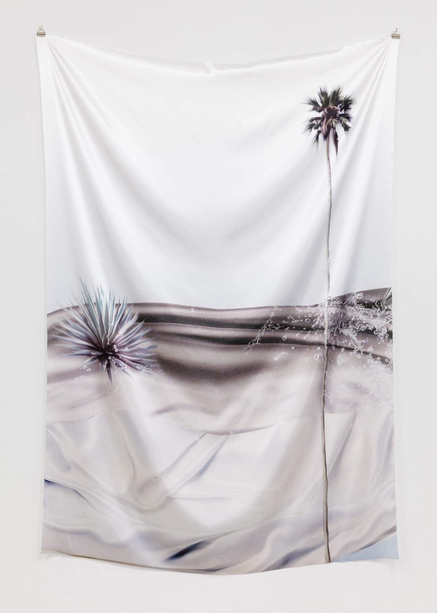 Petra Cortright Night Heat 8, 2013 digital painting on silk 72 1/2 x 51 inches