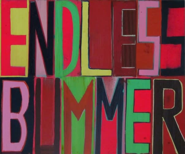Jules de Balincourt Endless Bummer, 2011 oil on board 9 x 11 in