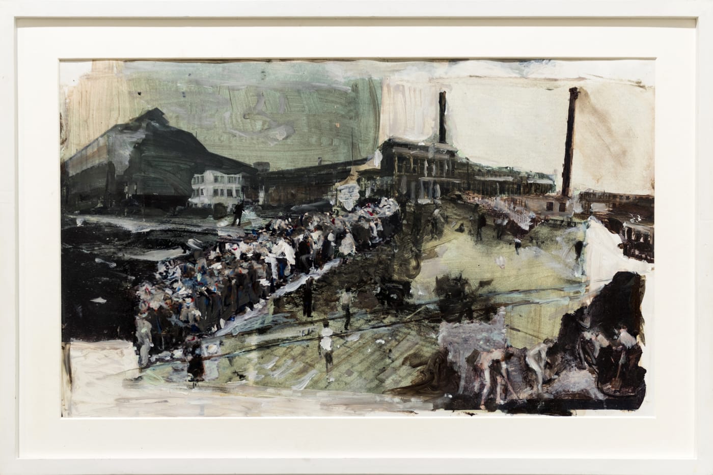 Arvin Golrokh Metamorfosi antropologica 2 2017 Mixed media on paper 42 x 64,5 cm