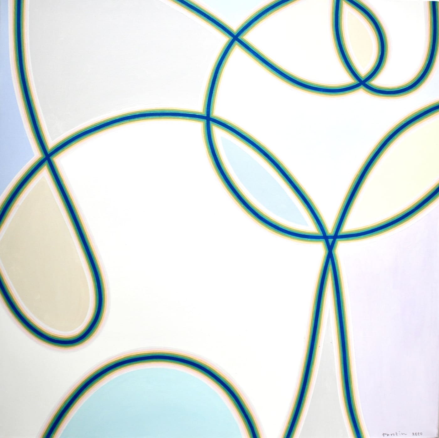I Gusti Udiantara The Transition Line 2020 Acrylic on canvas 80 × 80 cm