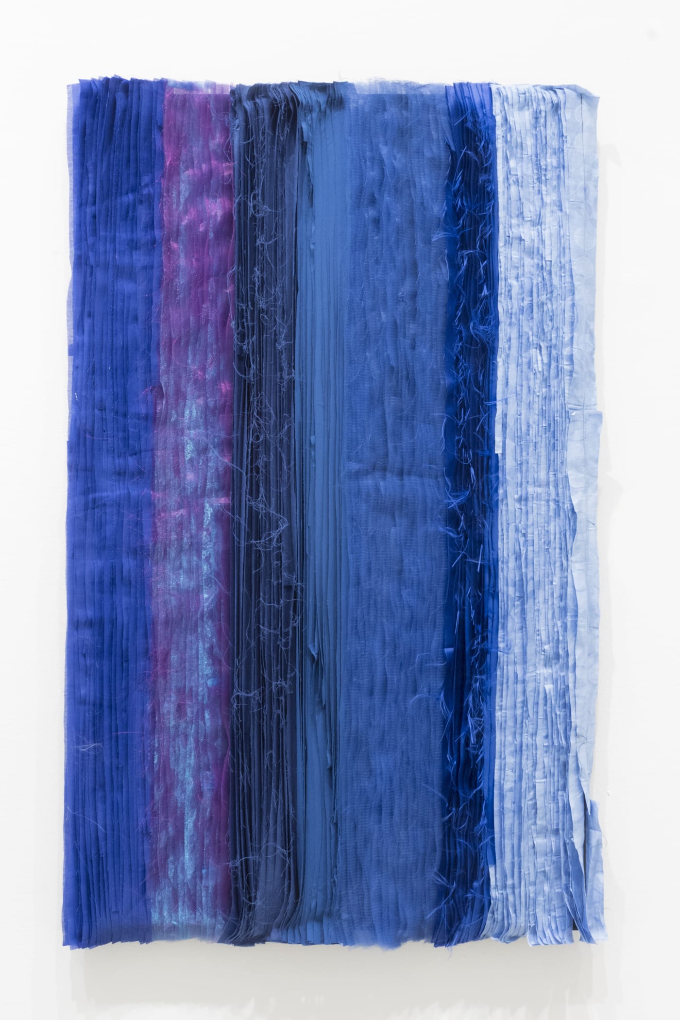 Joël AndrianomearisoaBlue take me to the end of all loves 10 2019 Textiles 120 x 72 cm