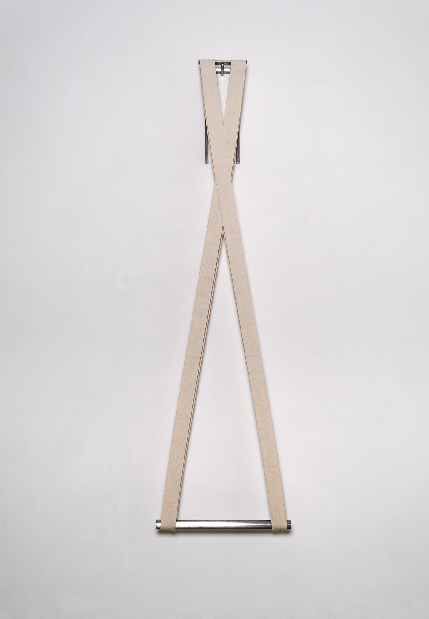 Paolo Cotani Bilanciere 2006 Straps and steel 195 × 55 × 12 cm