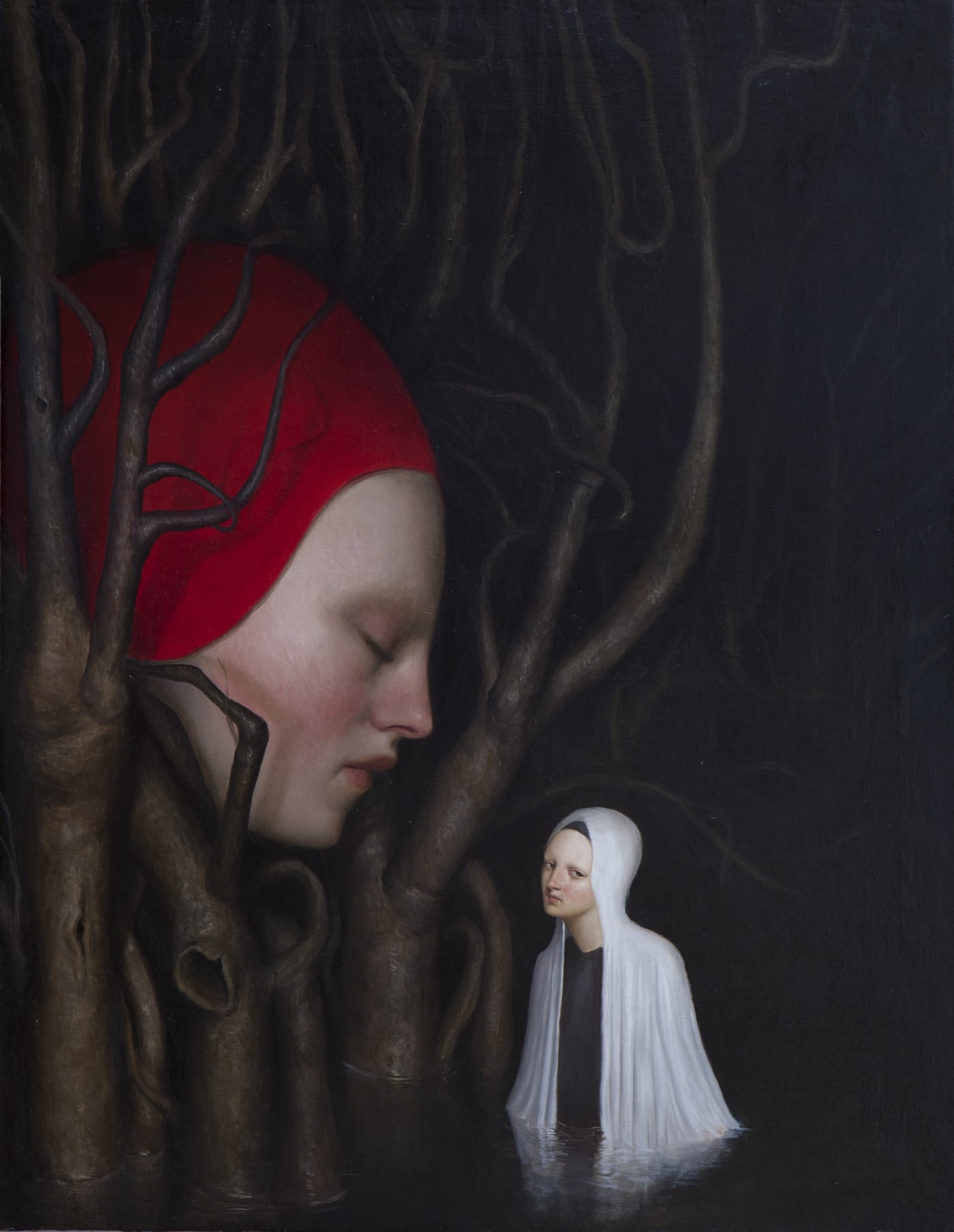 Alessandro Sicioldr Canto Ancestrale o La Foresta 2018 Oil on linen 90 x 70 cm