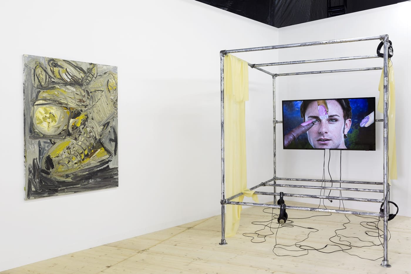 Installation view, LISTE - Art Fair 2018, Duo show by Puck Werkade and Wieske Wester