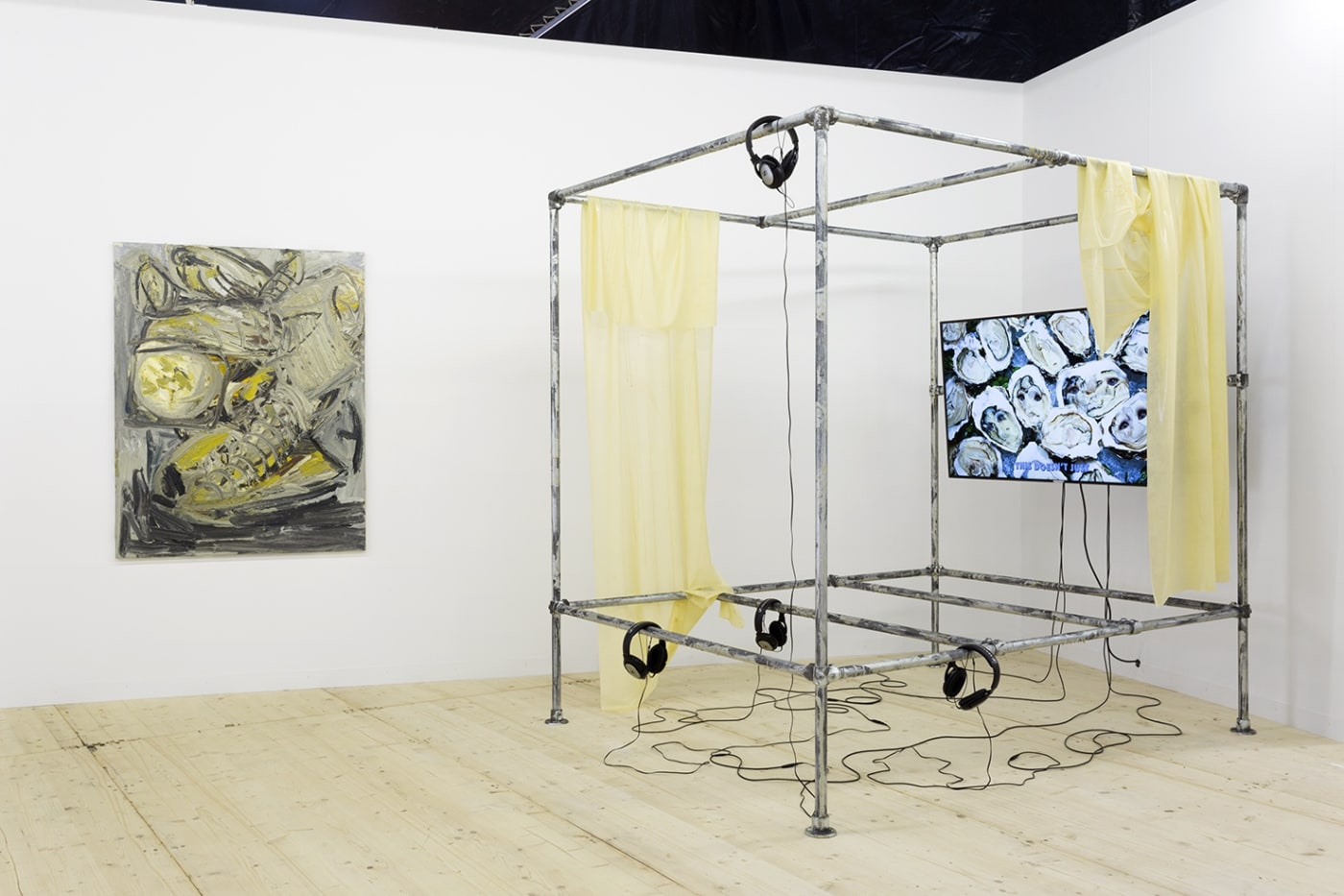 Installation view, LISTE - Art Fair 2018, Duo show by Puck Werkade and Wieske Wester