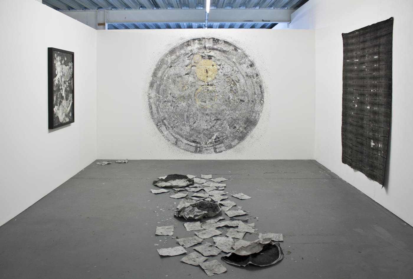 Installation view, SUNDAY Art Fair London 2016, Group exhibition by Paul Beumer, Lennart Lahuis and Raúl Ortega Ayala.