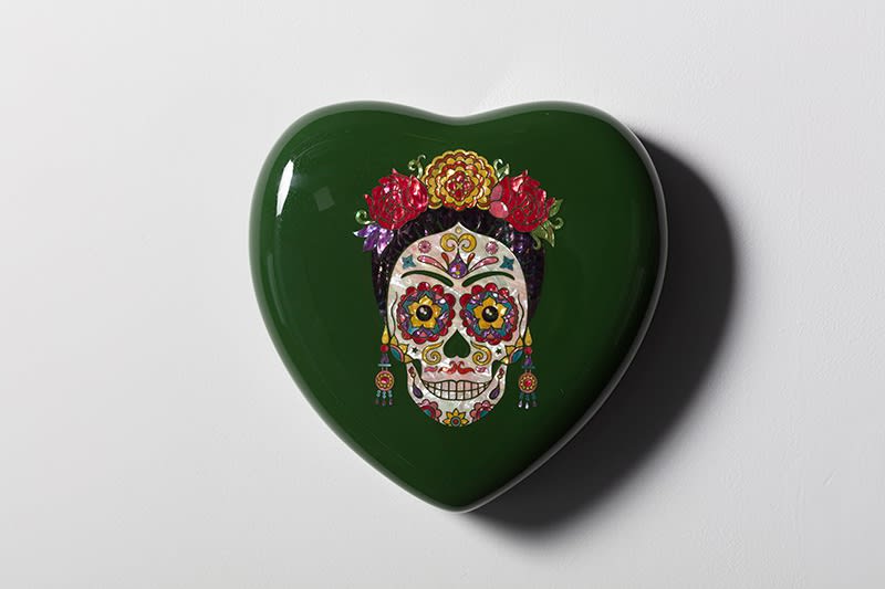 Frida Kahlo Skull polycarbonate, mixed media 25 x 25 x 7cm 2021