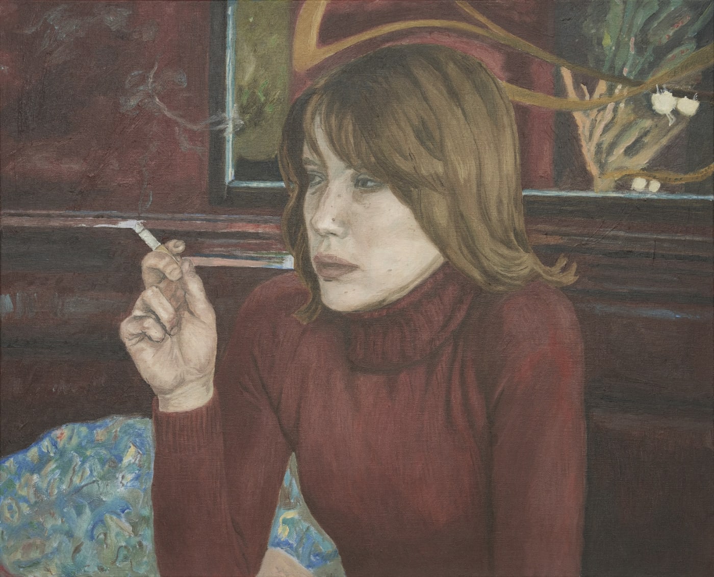 SUH DONG WOOK Red room-Smoke oil on canvas 53 x 65.1cm 2020