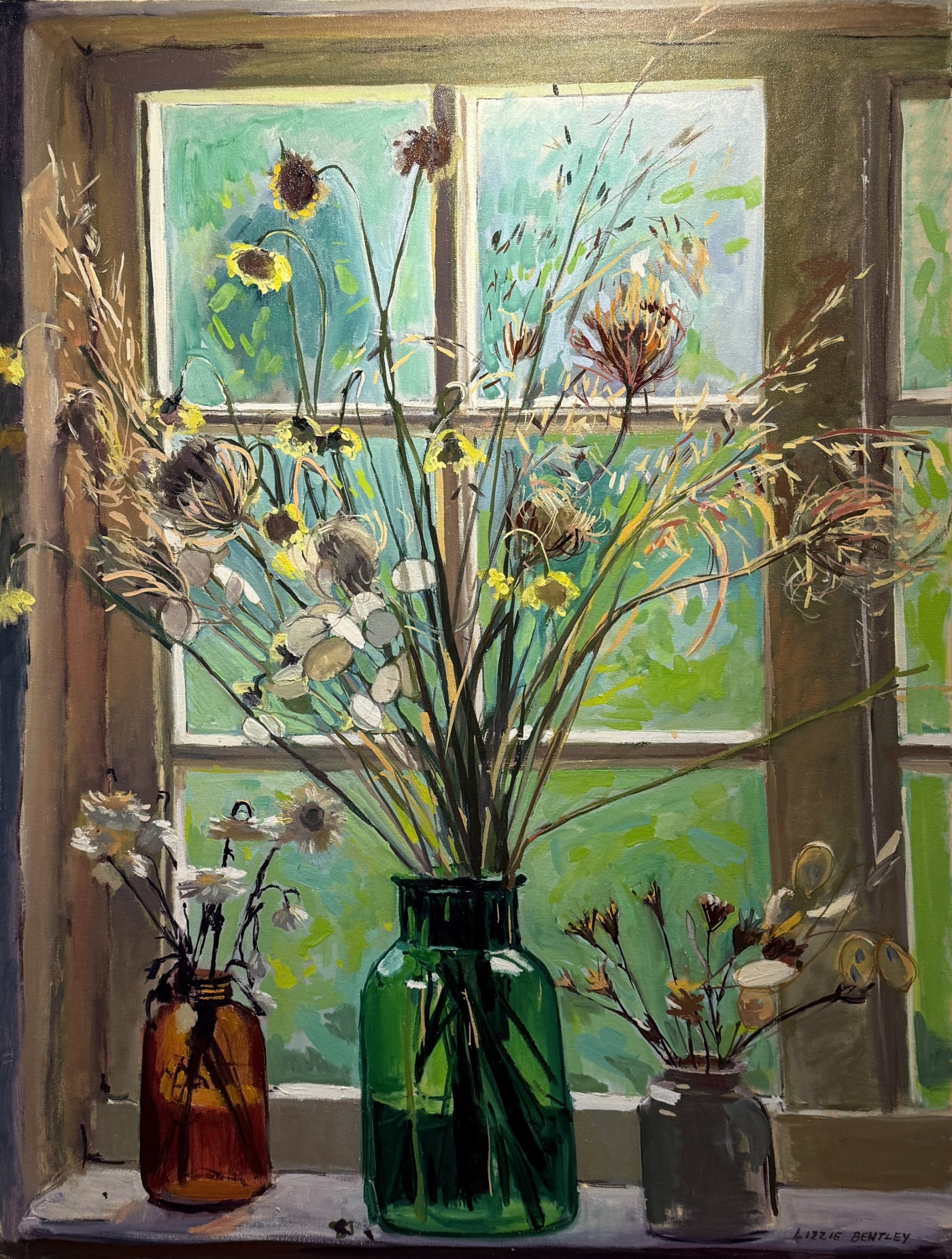 Lizzie Bentley, Wildflowers In The Studio Window