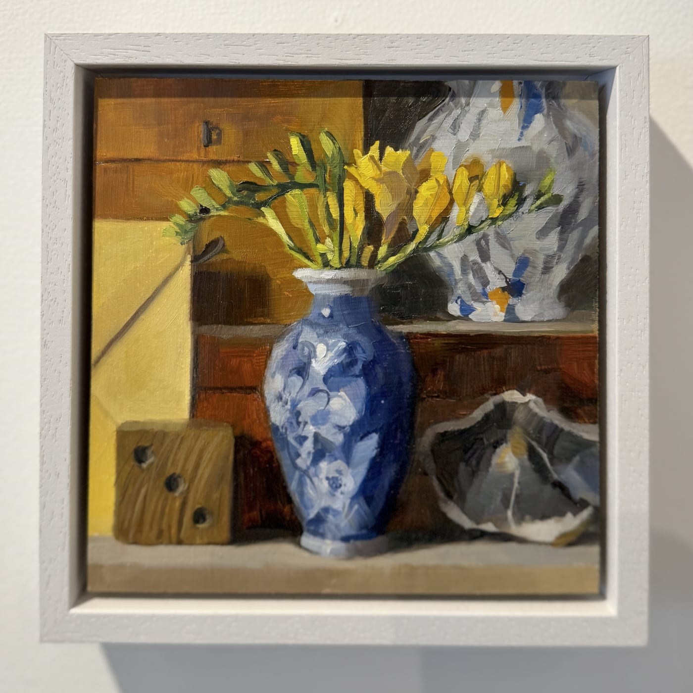 Freesias in a vase