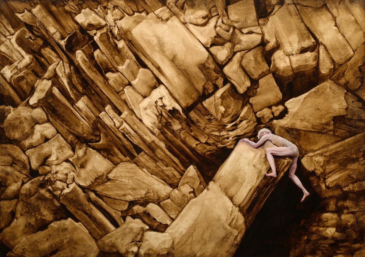 Kirsty Whiten, Rock stone bone (anchor), oil on board, 59 x 84 cm