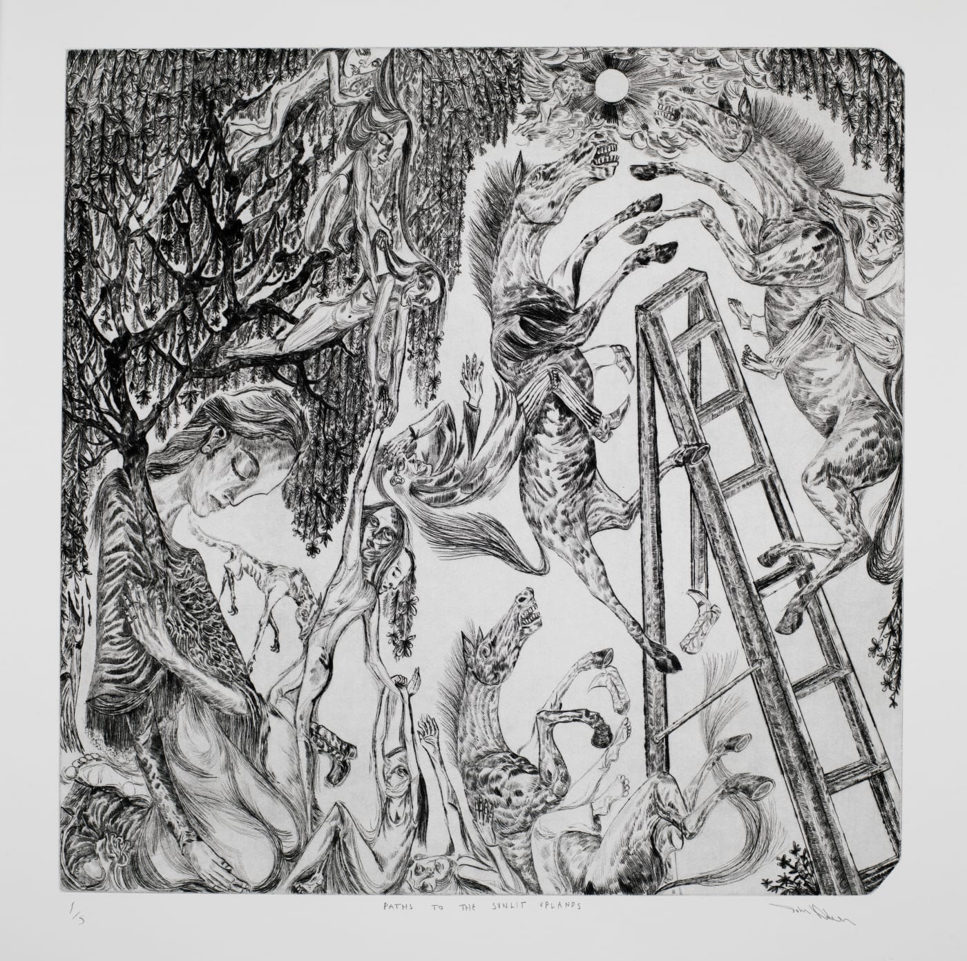 Paths To The Sunlit Uplands, 2019, drypoint engraving, 80 x 73.5 cm