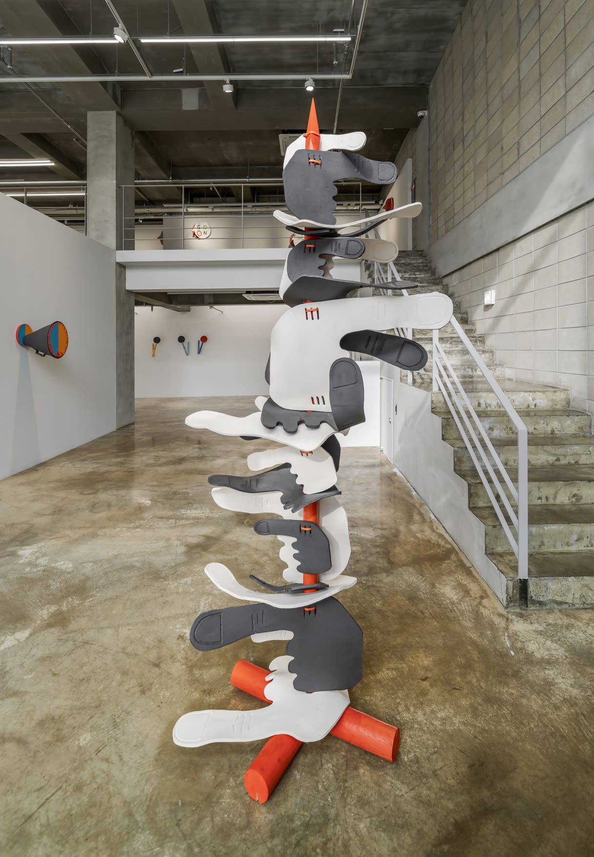 You're All Over the Shop 2021 Black and White Stoneware, Wood Dimensions Variable