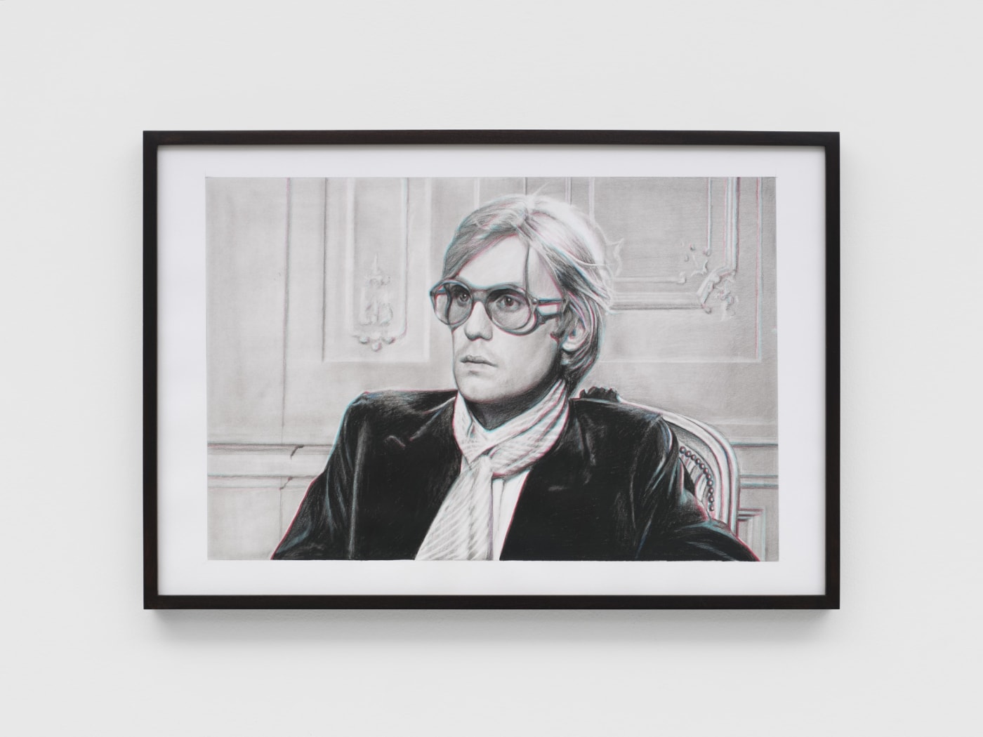 Nina Mae Fowler Snails and Oysters (Helmut II), 2024 Black and coloured pencil on paper, French polished Sapele frame with French envelope assembly 63.4 x 43.4 cm