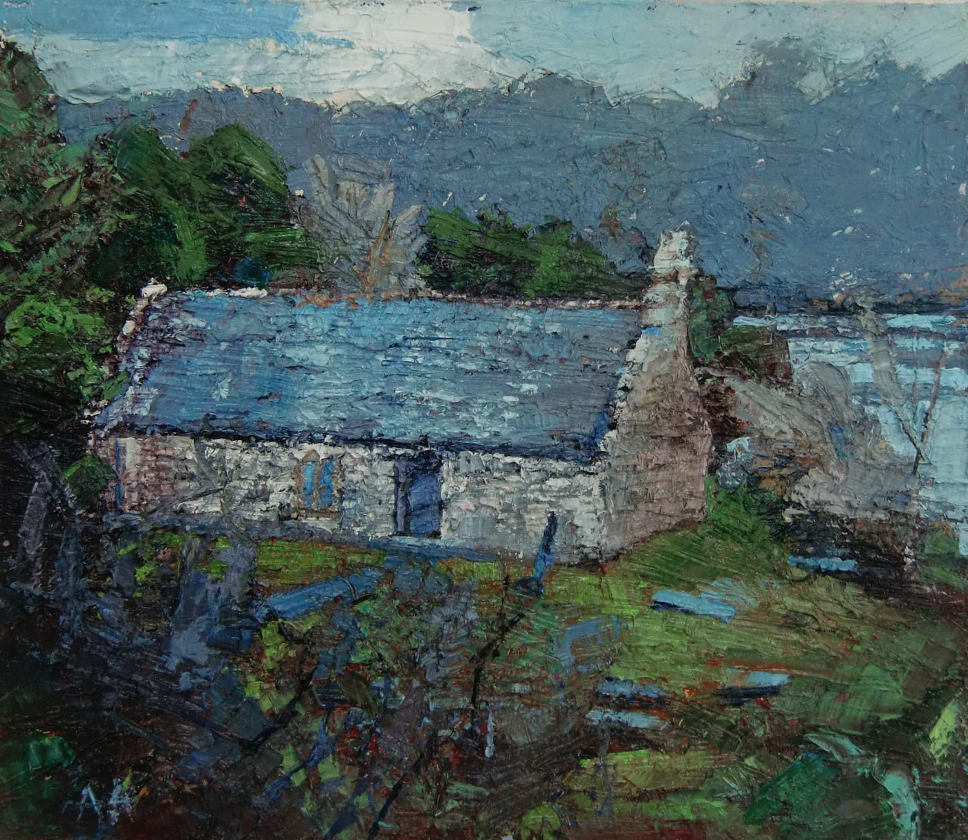 'St. Tysilio's Church' Oil on board SOLD