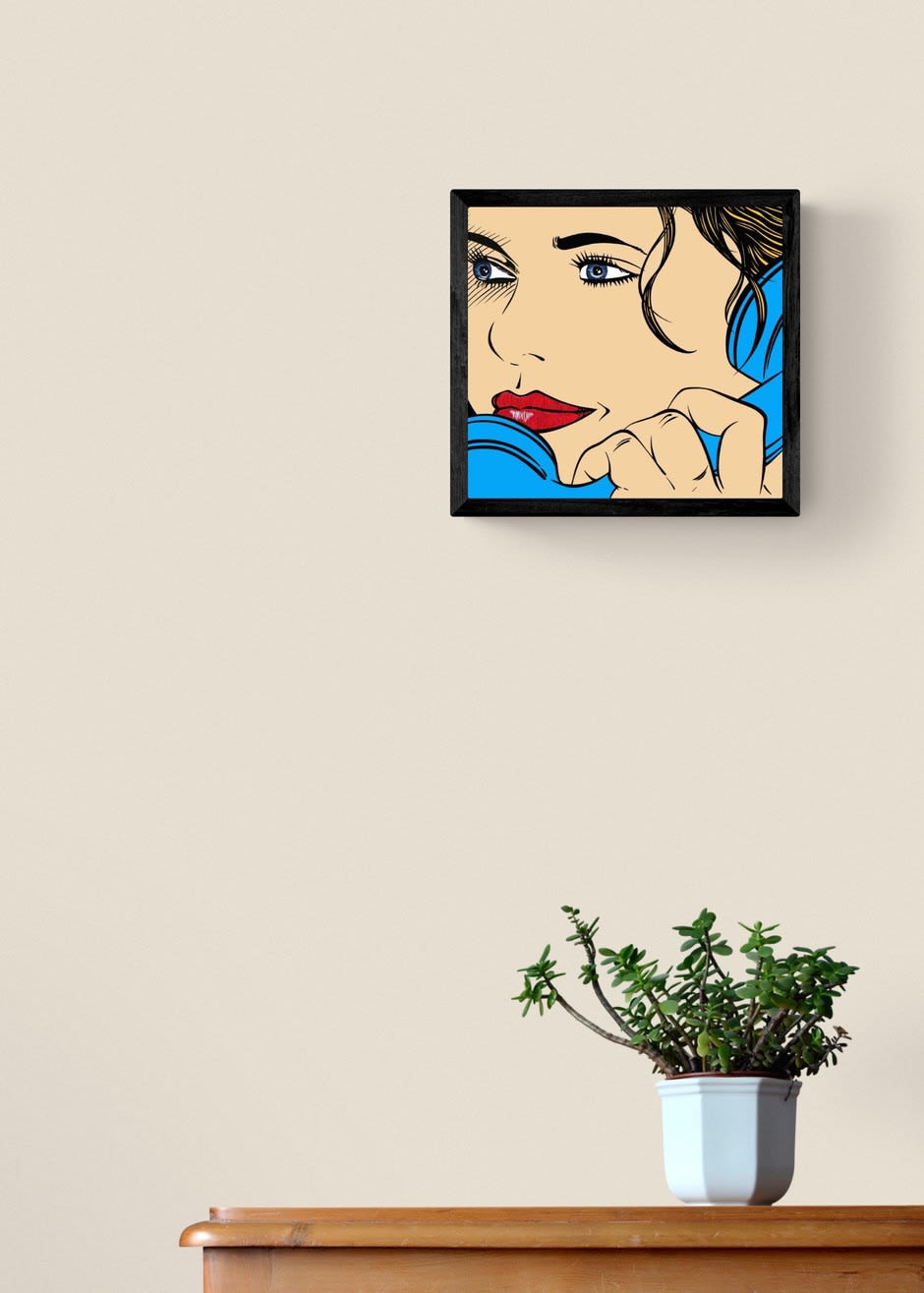 DEBORAH AZZOPARDI I Just Called To Say..., 2020 Acrylic on 300g Paper Framed 53.3 x 55.9 cm 21 x 22 in. (DA156)