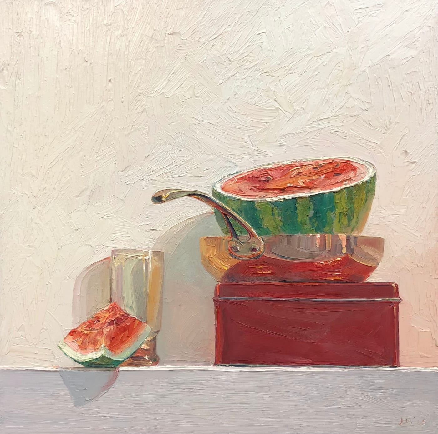 Jian Wang, Still Life with Watermelon