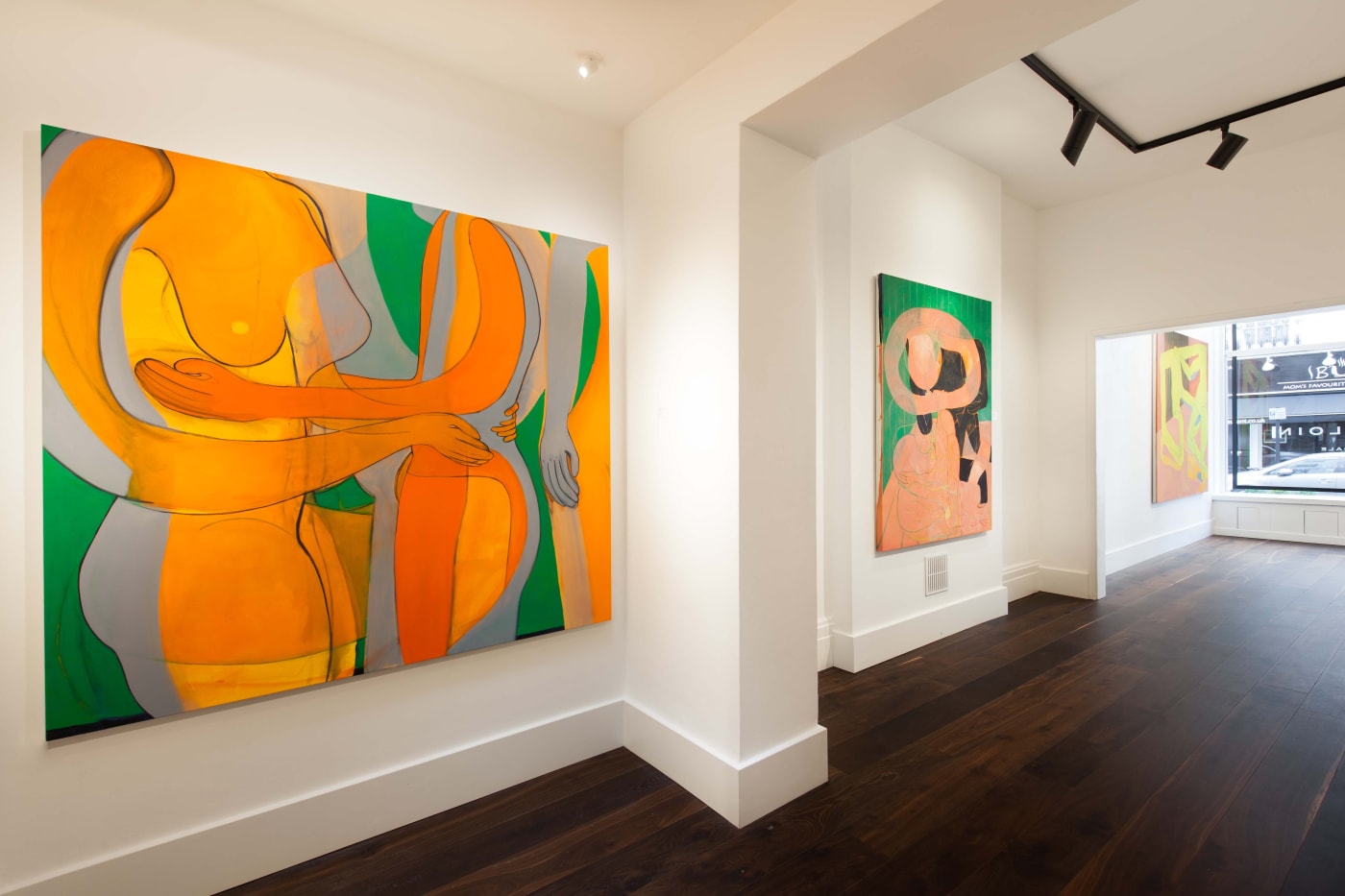 Tahnee Lonsdale symbiotic stand by me Oil on canvas Dellasposa Gallery London Exhibition contemporary art abstract tender loin