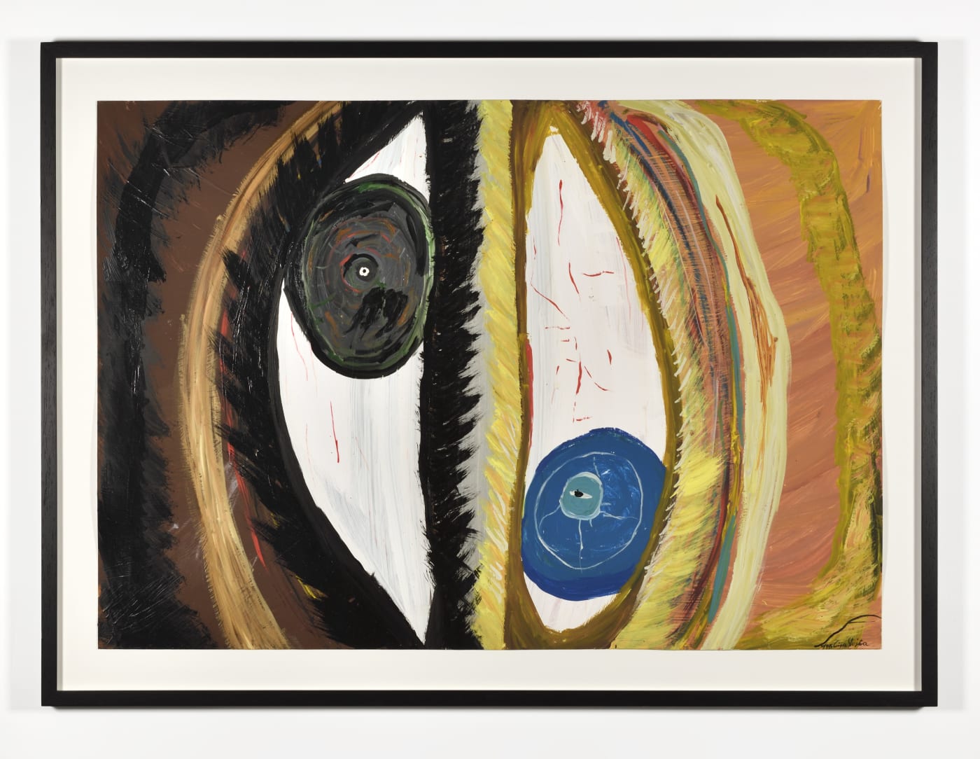 Ceija Stojka Sans titre, 1995 Signé et daté Signed and dated Acrylique sur papier cartonné Acrylic on cardboard 69 x 99 cm 27 1/8 x 39 in