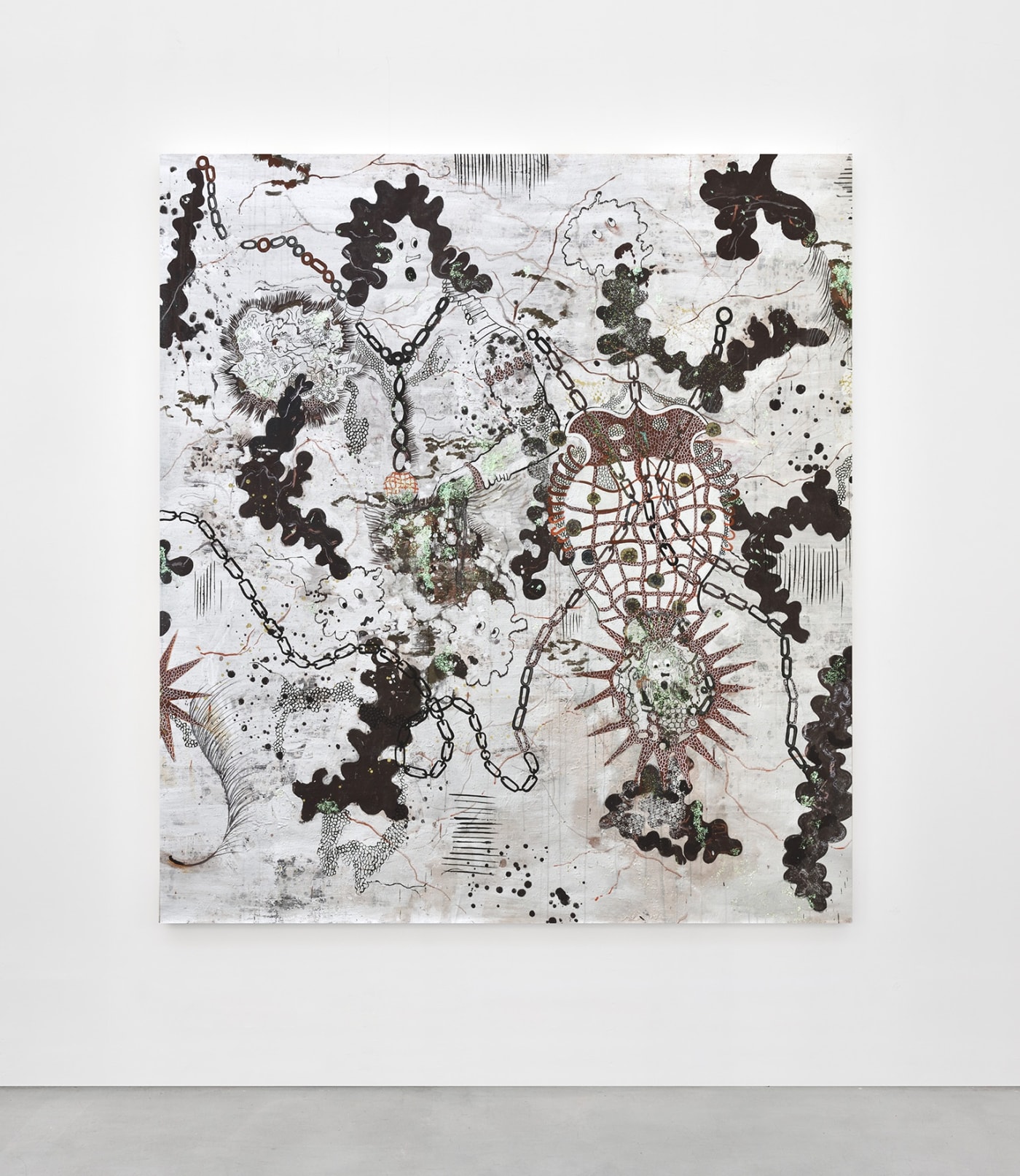Hélène Delprat Tapisserie pour la chambre du Roy, 2019 - 2021 Pigment, liant acrylique sur toile Pigment, acrylic binder on canvas 78 3/4 x 70 7/8 in 200 x 180 cm ©Photo: Rebecca Fanuele