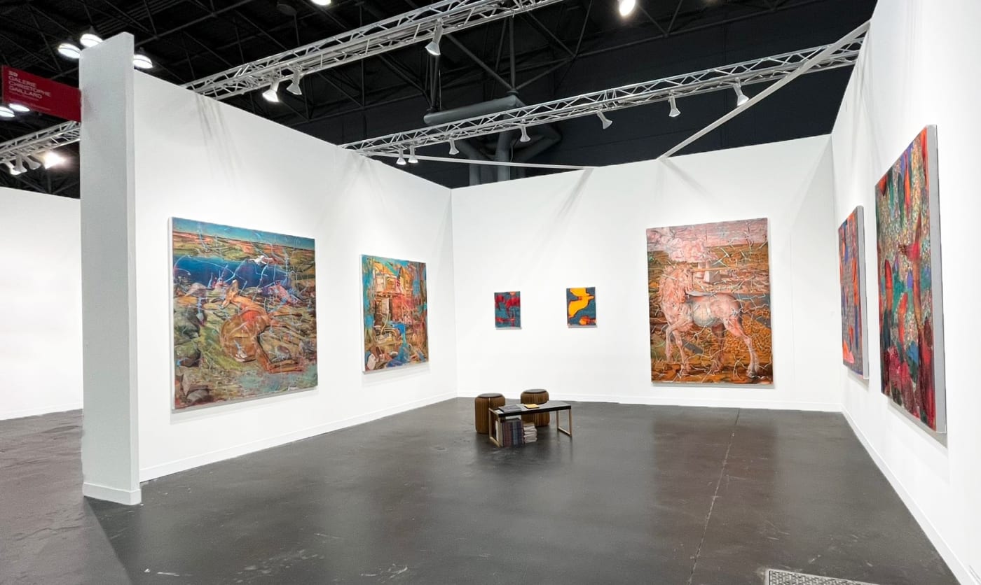 View of the booth at "The Armory Show" 2023 Solo show Julien des Monstiers