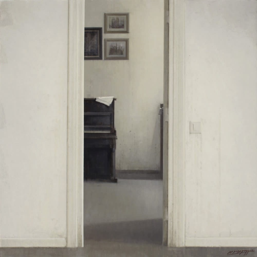 Carlos Morago - Piano - 2018 - olieverf op paneel - 50 x 50 cm